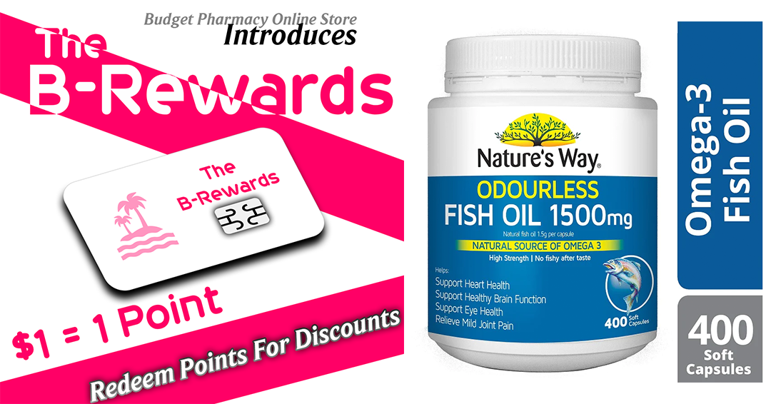 NATURE'S WAY FISH OIL ODOURLESS 1500MG 400 CAPSULES
