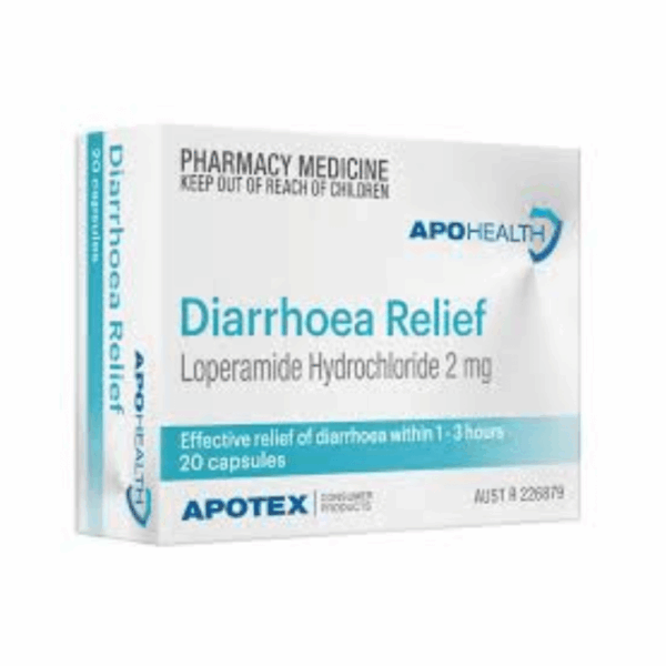 APO HEALTH DIARRHOEA RELIEF 2MG -20CAPS