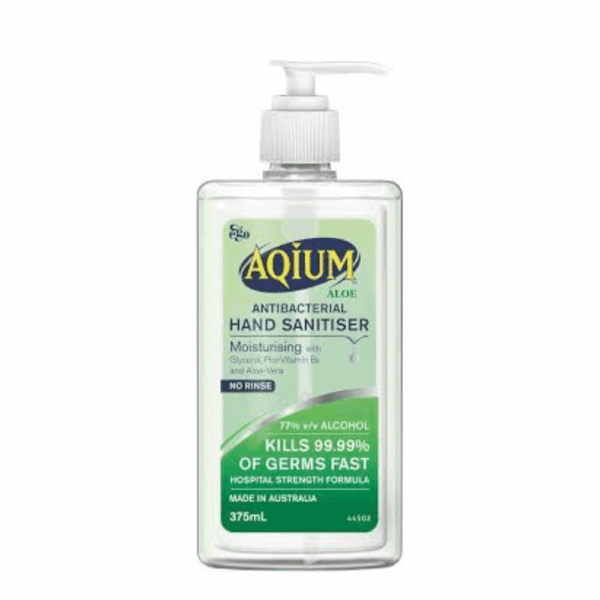 AQIUM HAND SANITISER W/ALOE 375ML