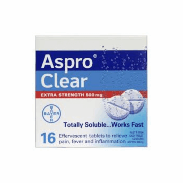 ASPRO CLEAR XTRA STR 500MG 16S