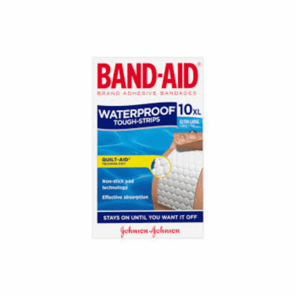 B/AID TGH STRIPS WATERPROOF XL 10s