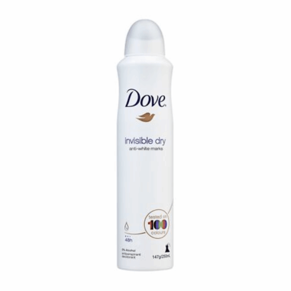 DOVE A/P SP INVISIBLE DRY 250MLS