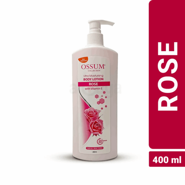 OSSUM U/MOIST B/LOTION ROSE WITH VIT E 400ML